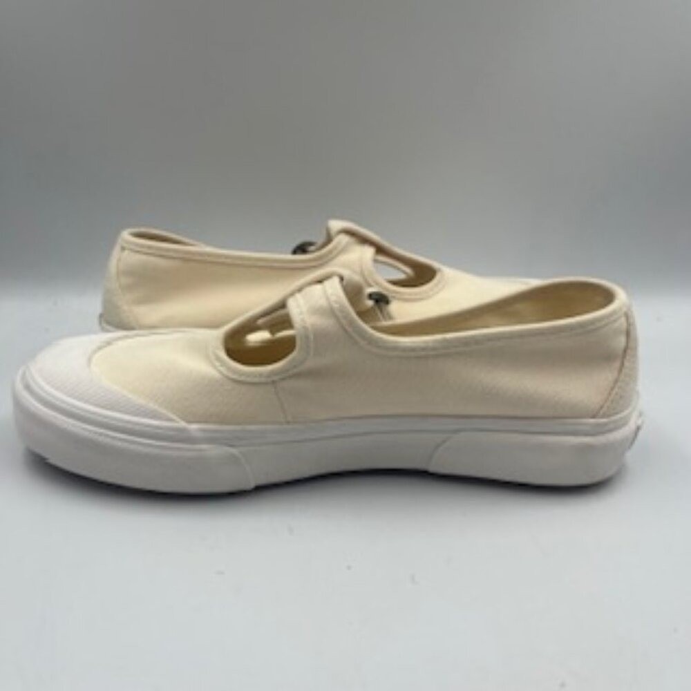 Vans Cream Slip-On Sneakers with Buckle - Picture 8 of 12